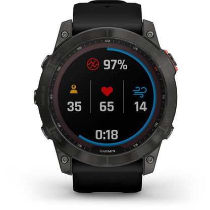 Garmin fenix 7X Solar Slate grey with black band