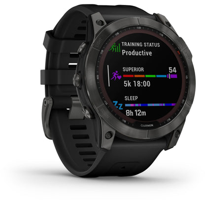 Garmin fenix 7X Solar Slate grey with black band