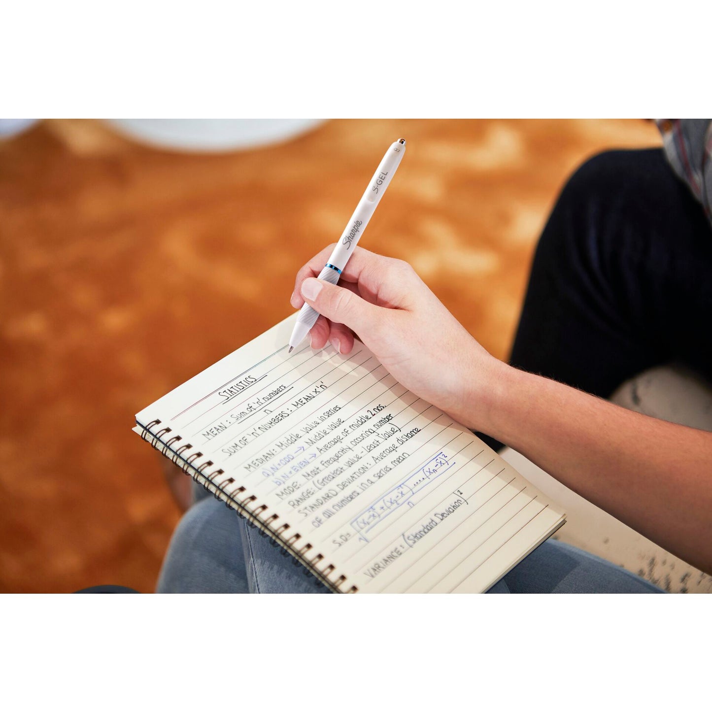 2x2 Sharpie S-Gel Frost Blue + Pearl White 0,7 mm blue + black