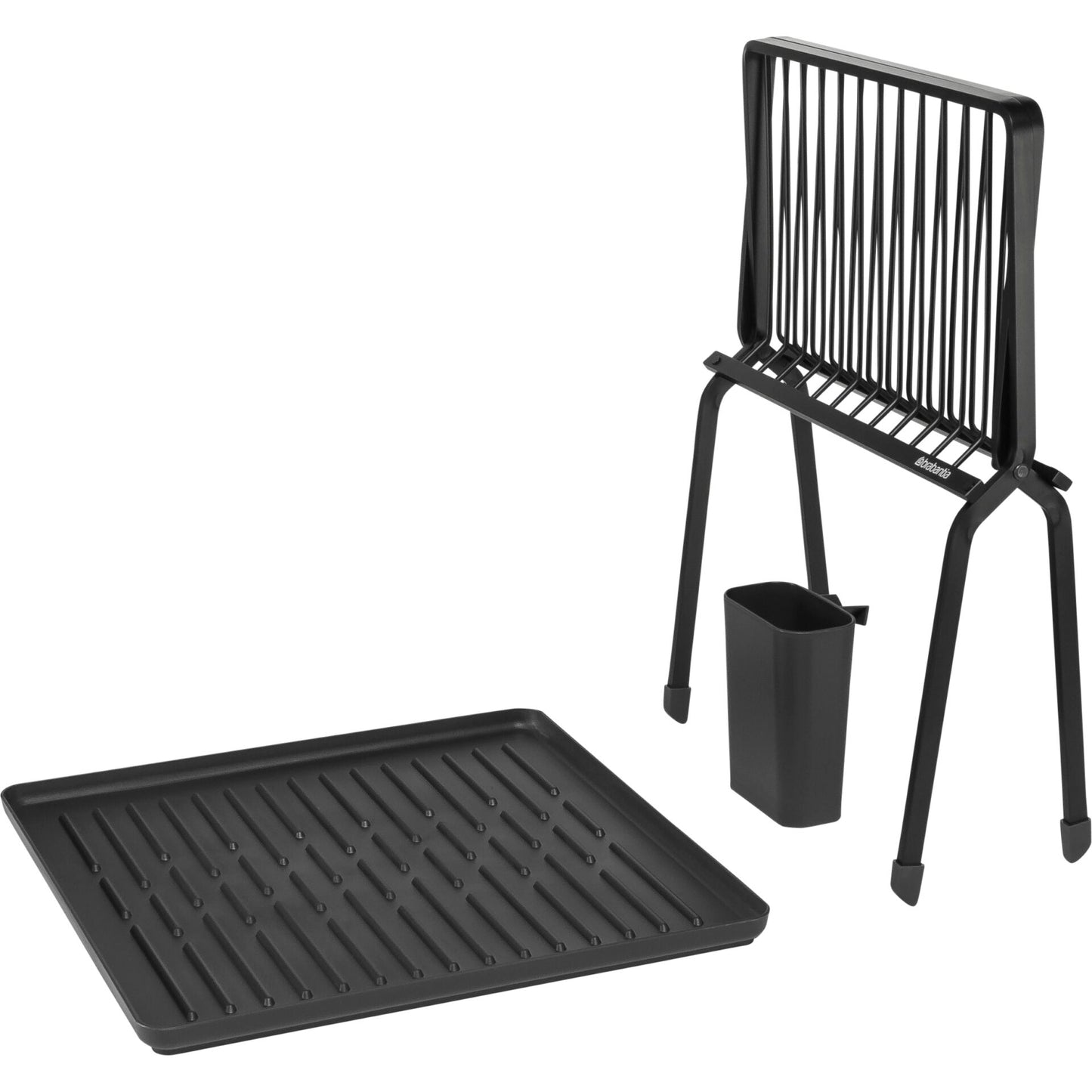 Brabantia Foldable Dish Drying Rack Small Dark Grey