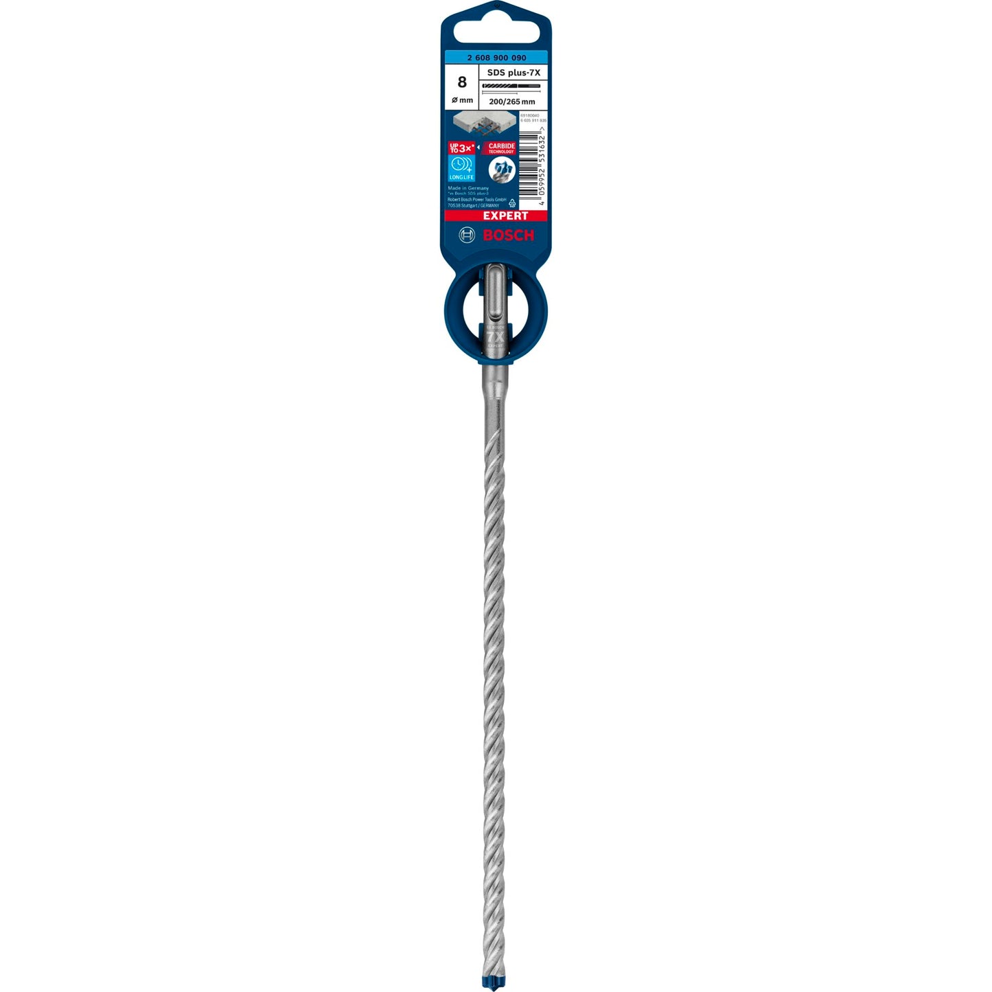 Bosch EXPERT Hammer Drill Bit plus-7X 8x200x265mm  SDS
