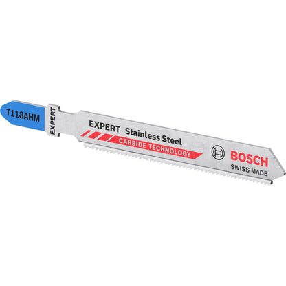 Bosch EXPERT jigsaw blades T118AHM 3Stk Stainless Steel