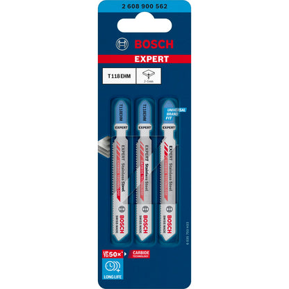 Bosch EXPERT jigsaw blades T118EHM 3Stk Stainless Steel
