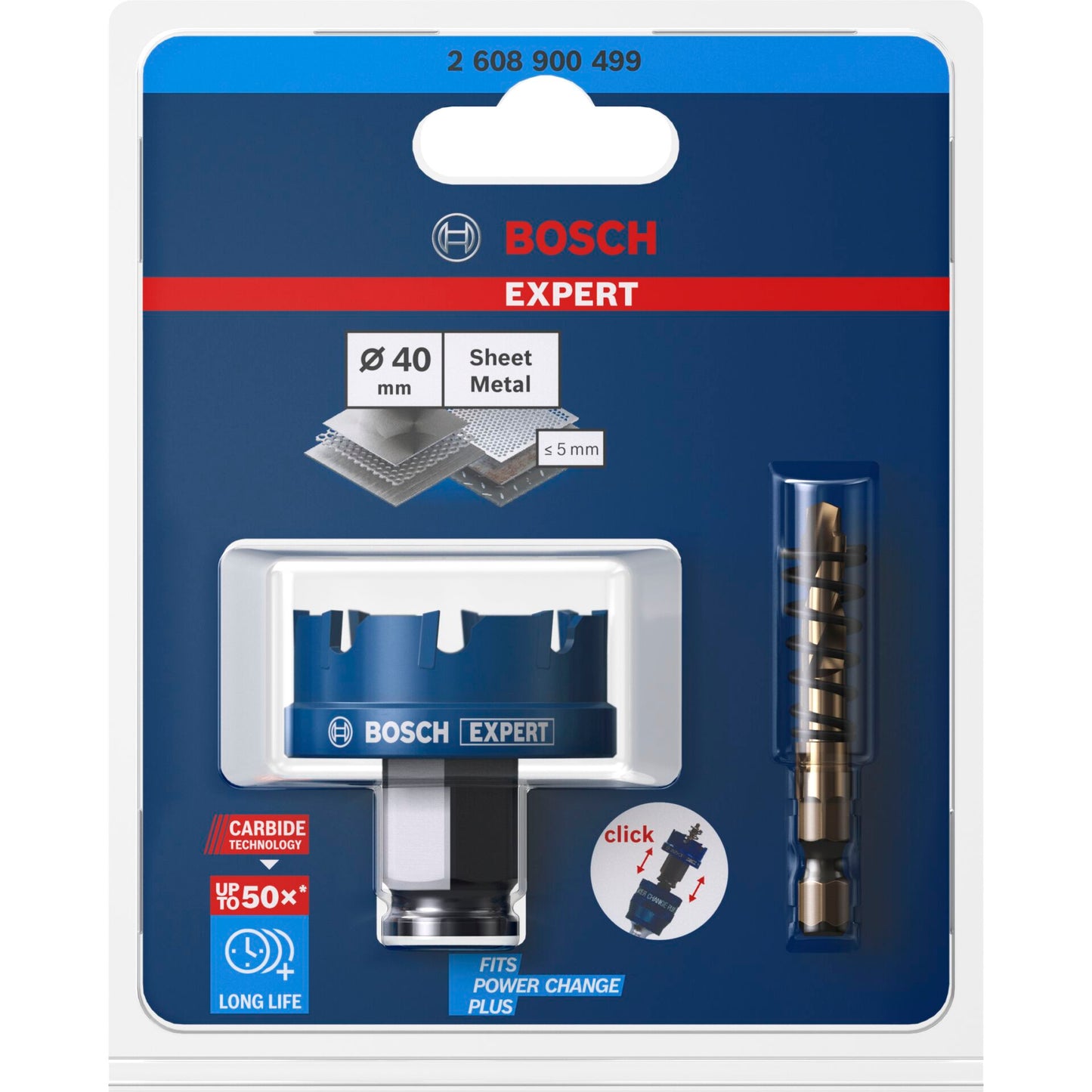 Bosch EXPERT Hole Saw Carbide SheetMetal 40mm