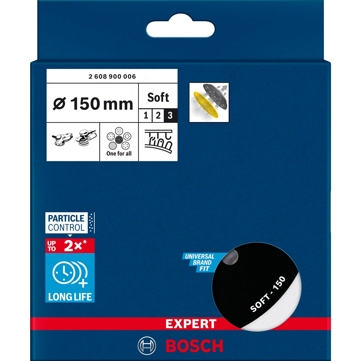 Bosch EXPERT Multihole Backing Pad 150mm, soft, M8+5/16