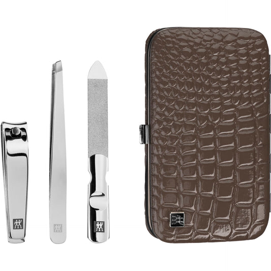 Zwilling CLASSIC frame case croco brown, 3 pcs.
