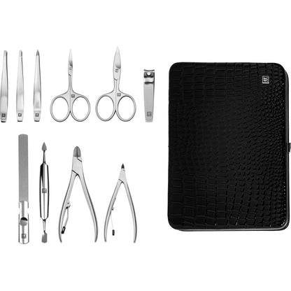 Zwilling CLASSIC leather frame case, croco black, 10 pcs.