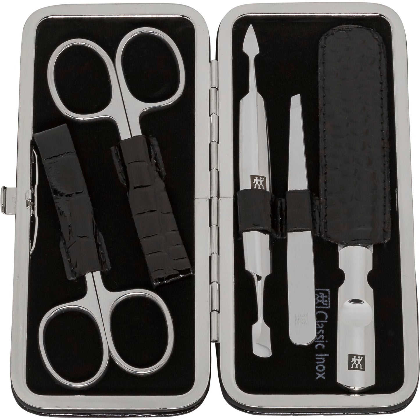 Zwilling CLASSIC leather frame case, black, 5 pcs.