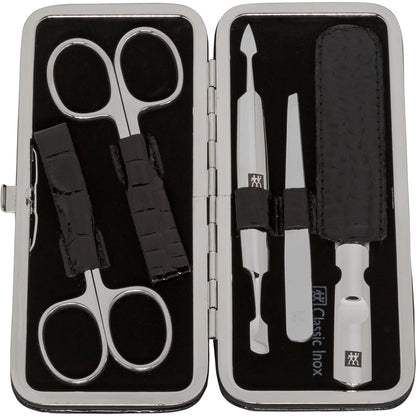 Zwilling CLASSIC leather frame case, black, 5 pcs.