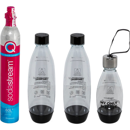 SodaStream Terra black Promo Pack with 3 bottles