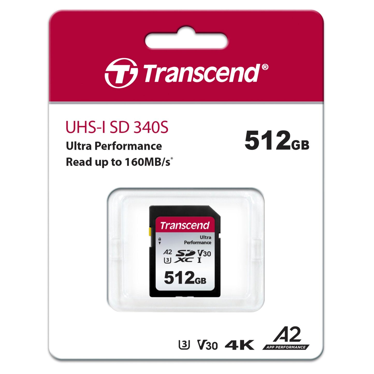Transcend SDXC 340S        512GB Class 10 UHS-I U3 A2 V30