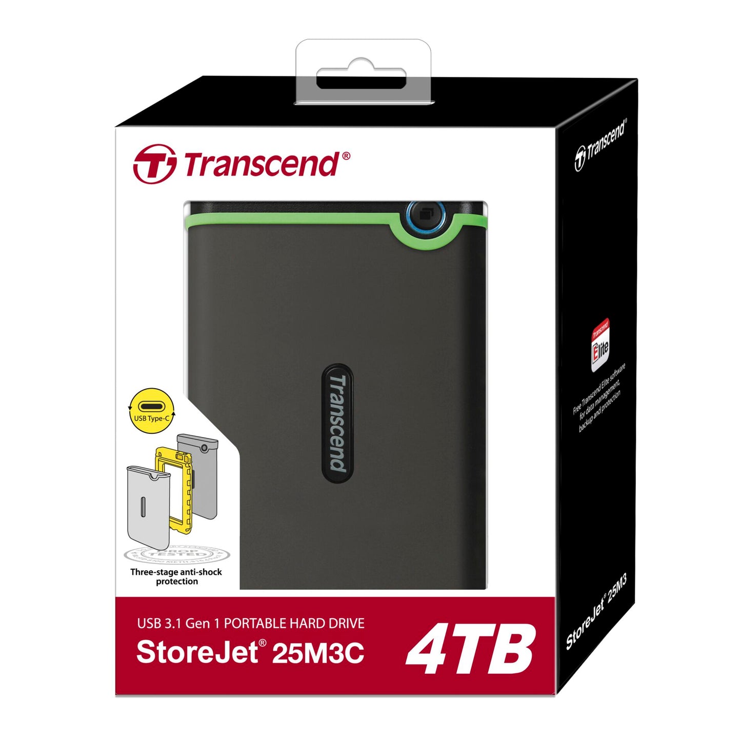 Transcend StoreJet 25M3 2,5  4TB USB 3.1 Gen 1        TS4TSJ25M3C