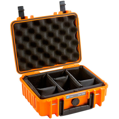 B&W Outdoor Case Type 1000 orange incl. divider system