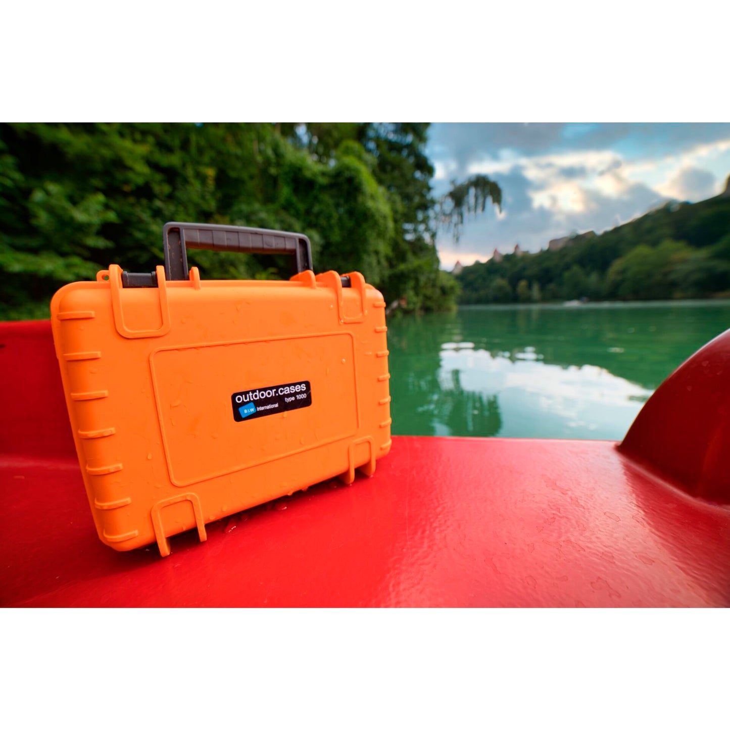B&W Outdoor Case Type 1000 orange incl. divider system