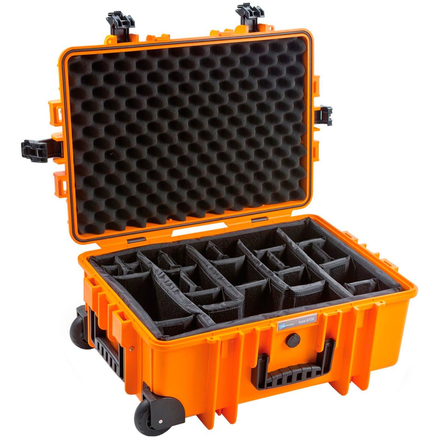 B&W Outdoor Case Type 6700 orange incl. divider system