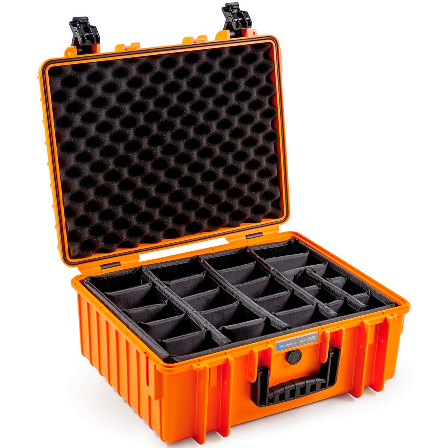 B&W Outdoor Case Type 6000 orange incl. divider system
