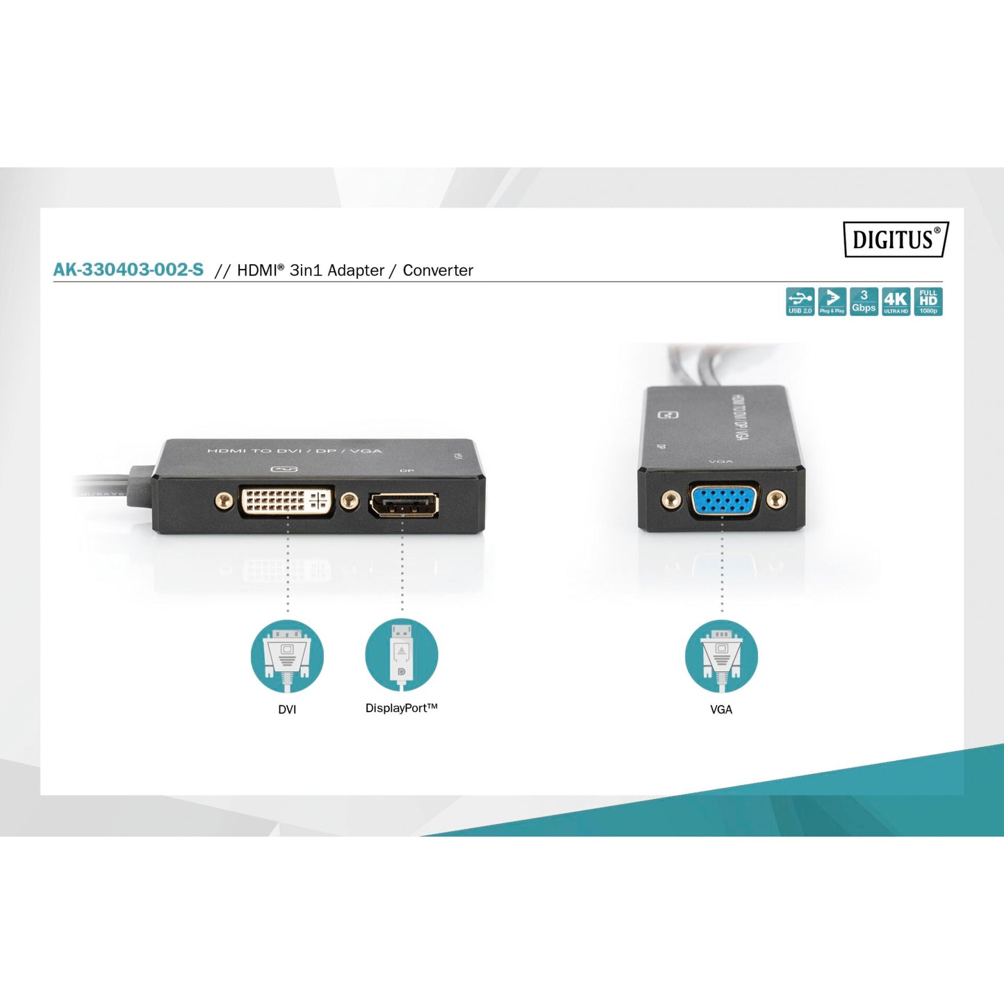 DIGITUS HDMI 3in1 Adapter / Converter