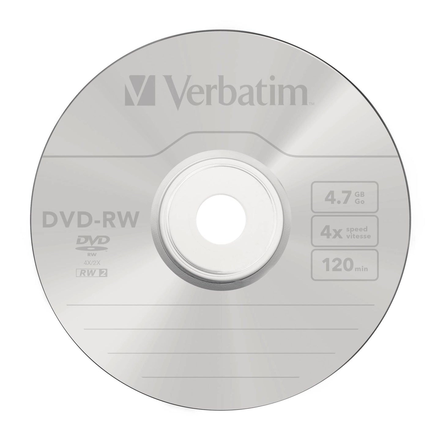 1x5 Verbatim DVD-RW 4,7GB 4x Speed, Jewel Case
