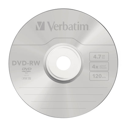 1x5 Verbatim DVD-RW 4,7GB 4x Speed, Jewel Case