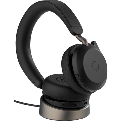 Jabra Evolve2 75 MS Headset BT Over-Ear BLK USB-A + Chargestand