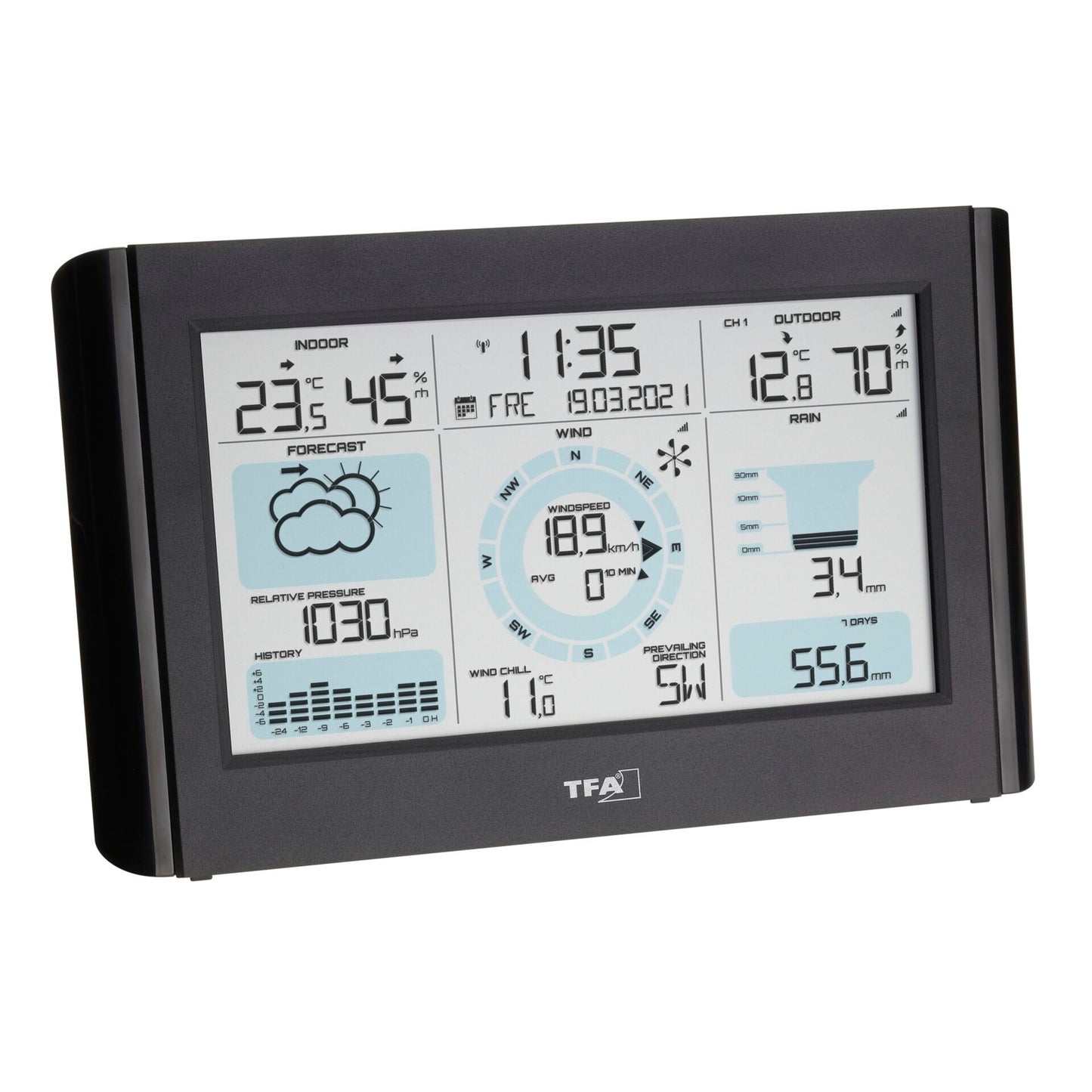 TFA 35.1161.01 WEATHER PRO Radio Weather Station