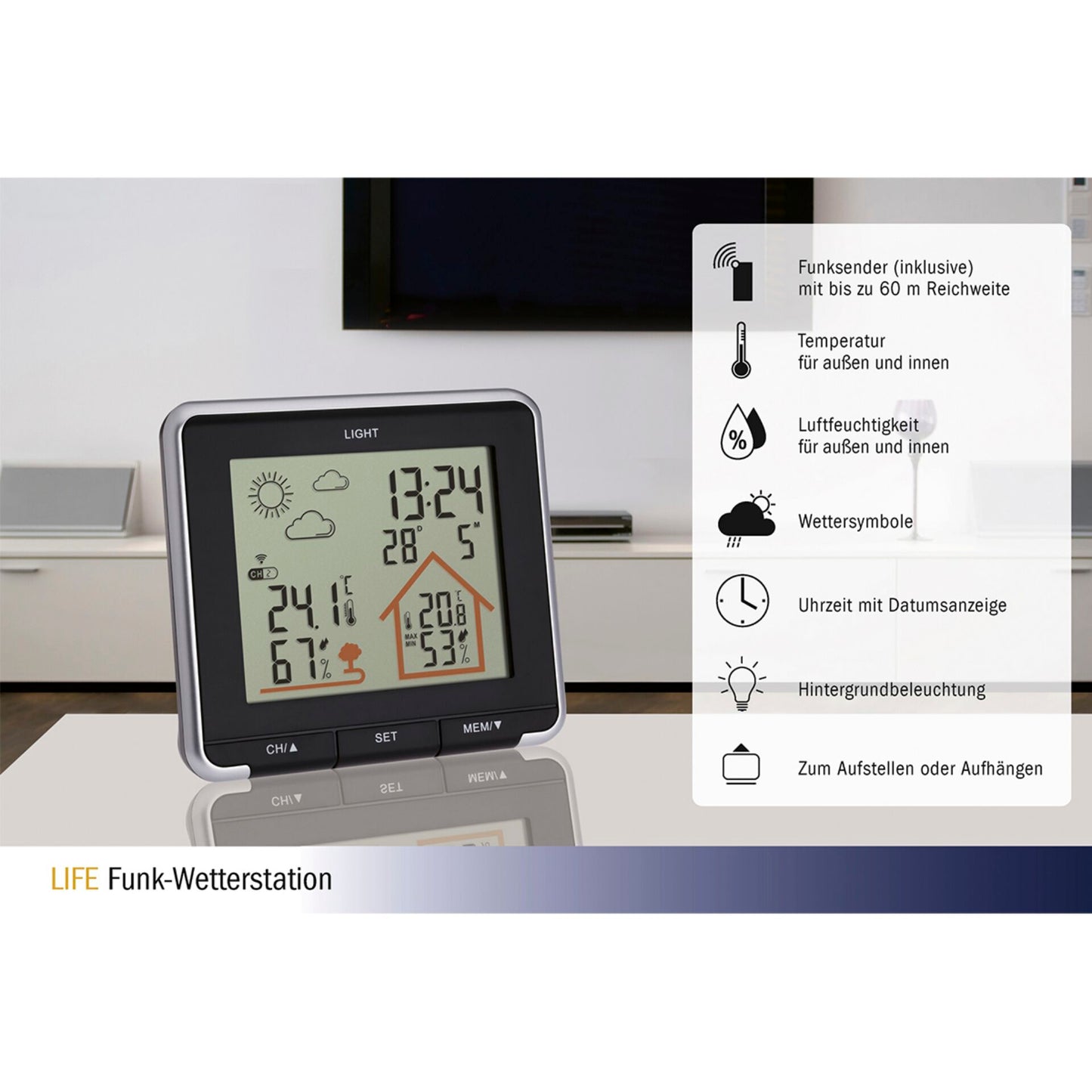TFA 35.1153.01 LIFE Radio Weather Station