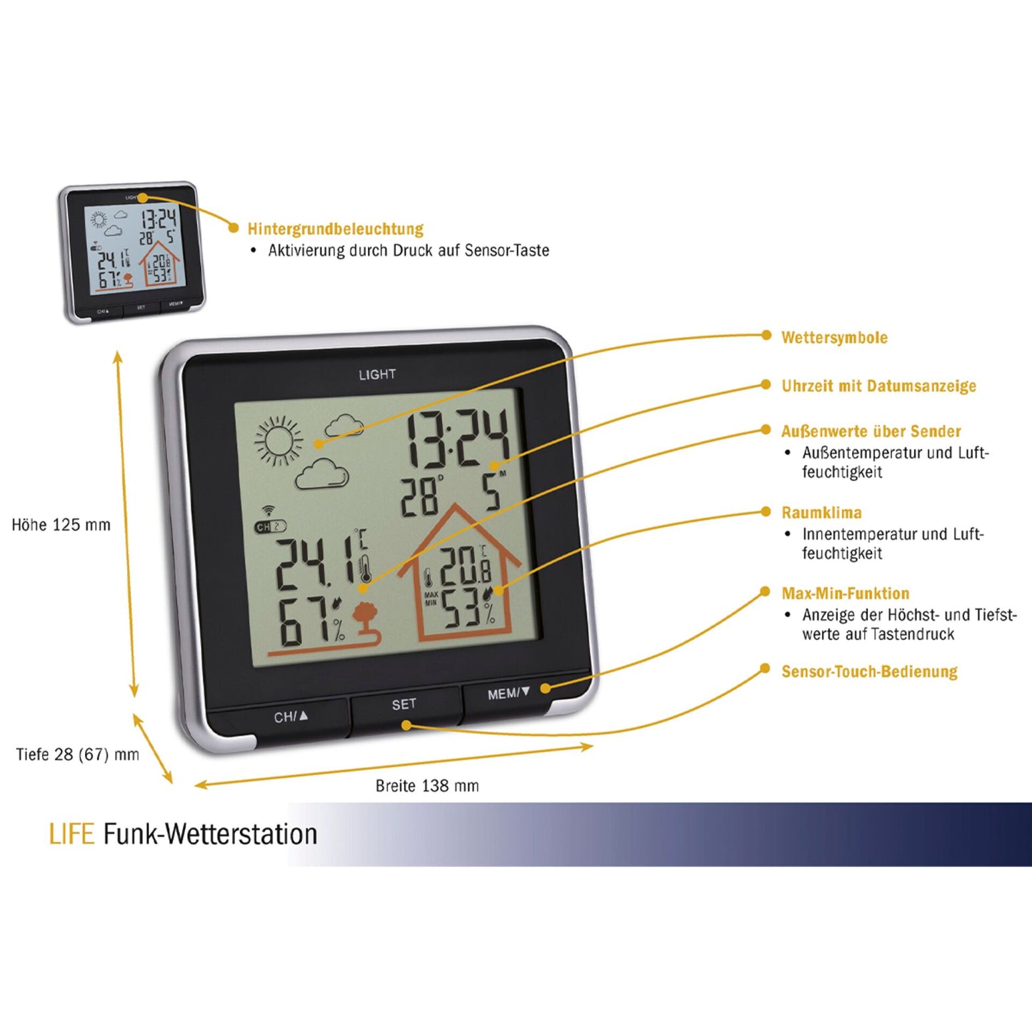 TFA 35.1153.01 LIFE Radio Weather Station