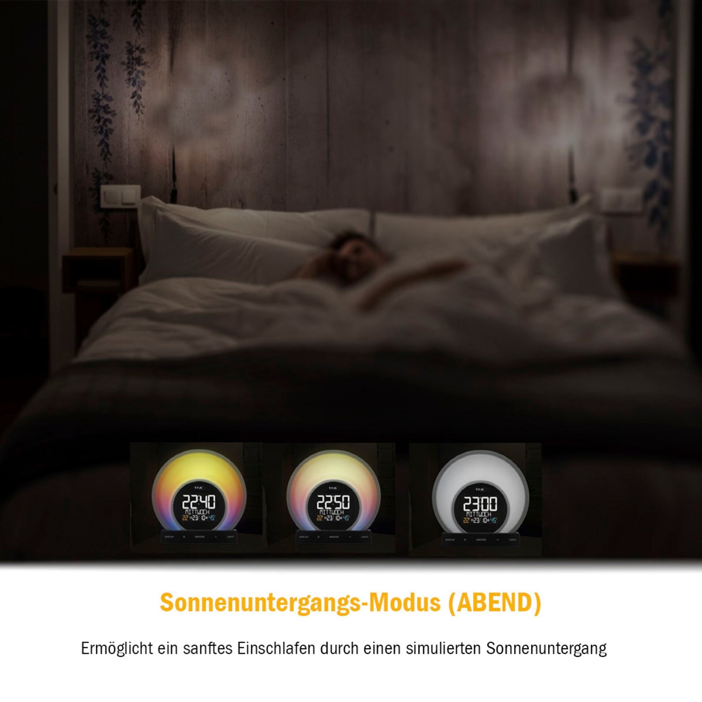 TFA 60.2026.01 SOLUNA Lichtwecker m.Farbwechsel