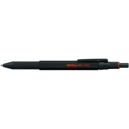 rotring 600 Multipen 3in1 black Fine-lead Pen, Ball Pen blue/red