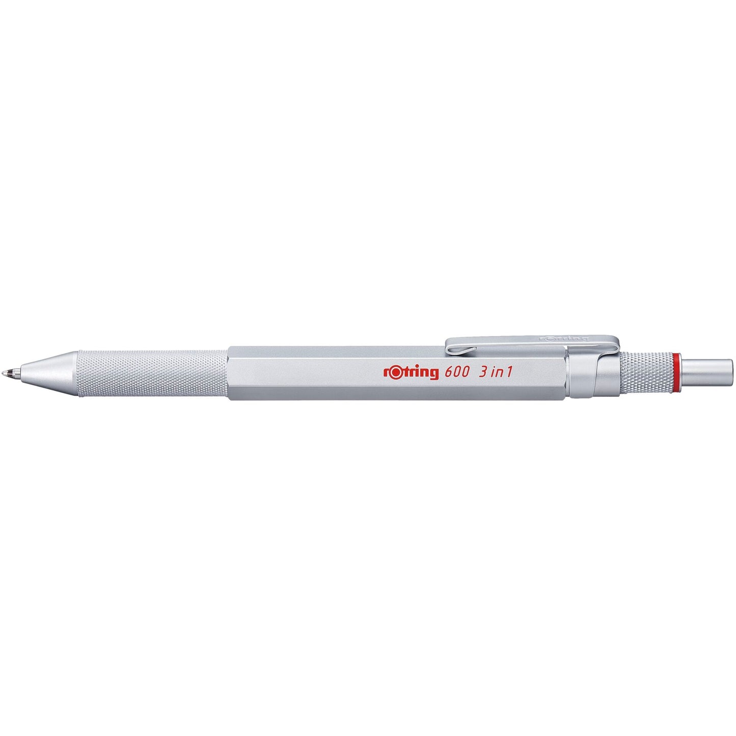 rotring 600 Multipen 3in1 silver Fine-lead Pen, Ball Pen blue/red