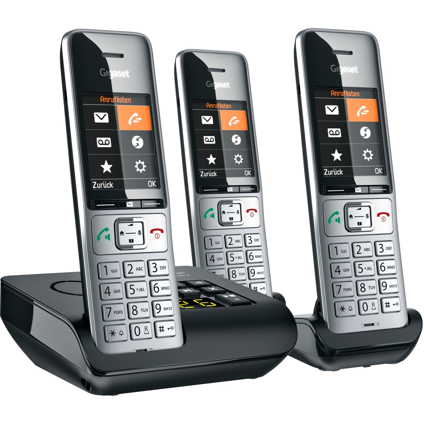 Gigaset COMFORT 500A trio silver-black