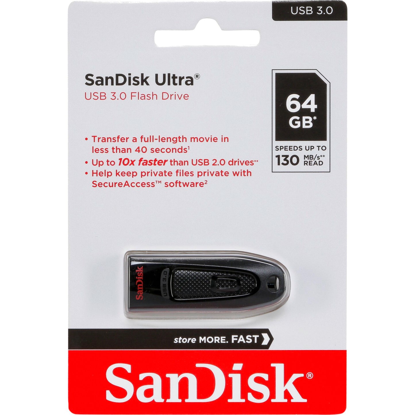 SanDisk Ultra USB 3.0       64GB up to 100MB/s    SDCZ48-064G-U46