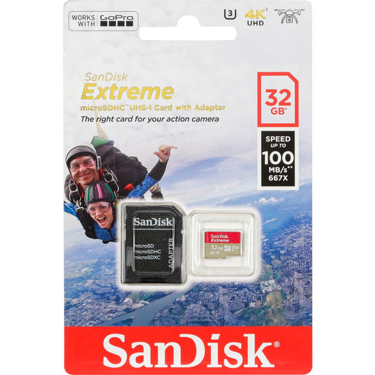 SanDisk microSDHC Action SC 32GB Extr.100MB A1 SDSQXAF-032G-GN6AA