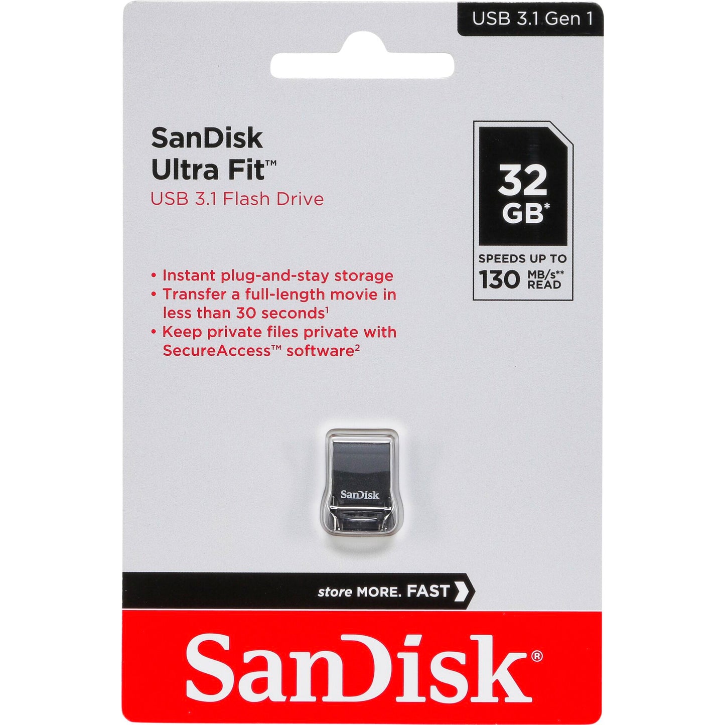 SanDisk Cruzer Ultra Fit    32GB USB 3.1         SDCZ430-032G-G46