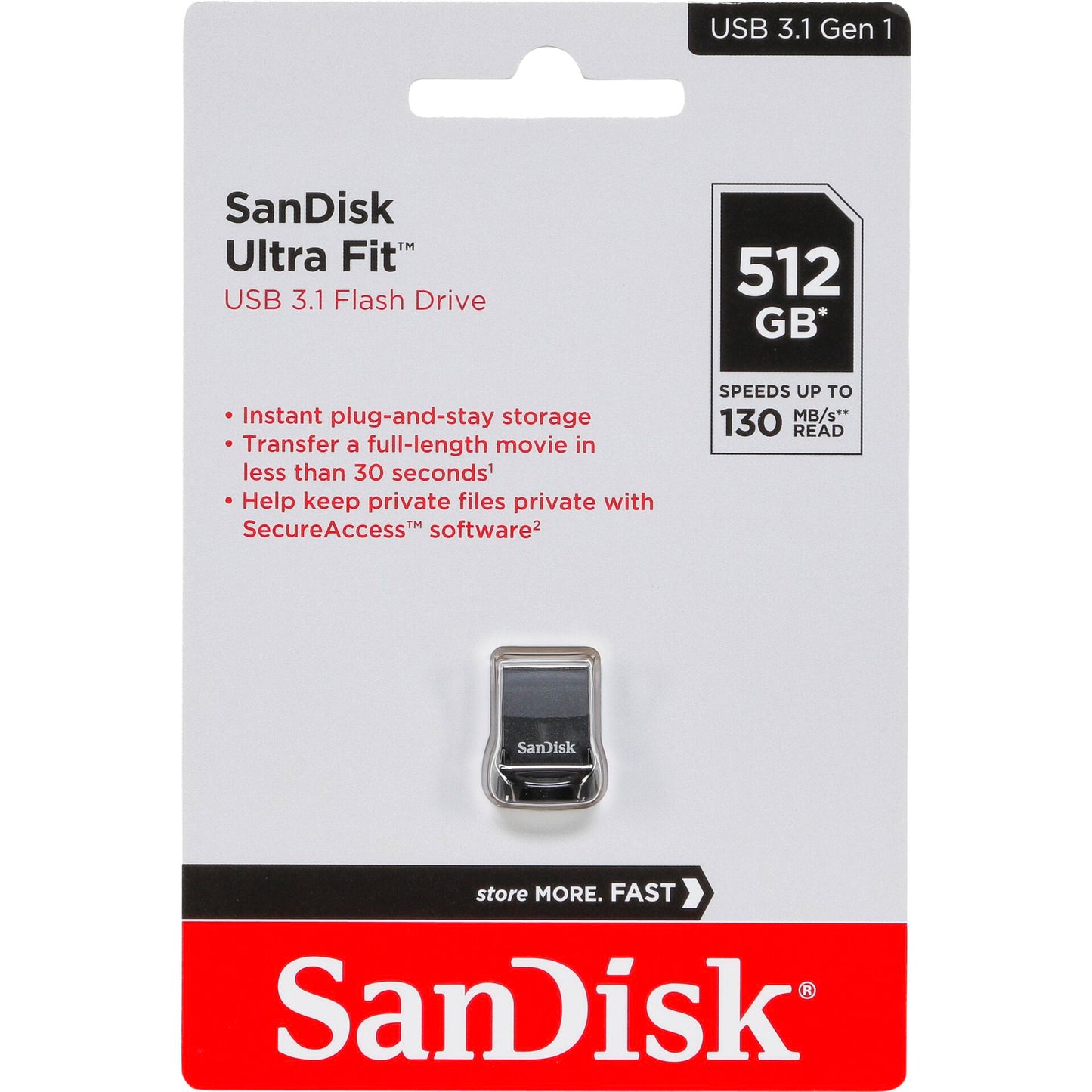 SanDisk Cruzer Ultra Fit   512GB USB 3.1         SDCZ430-512G-G46