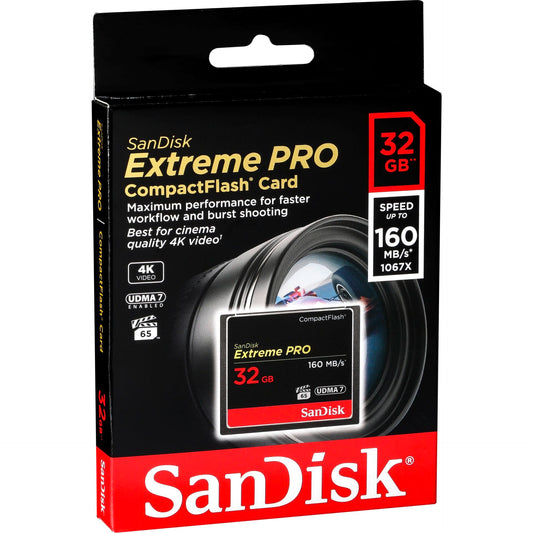 SanDisk Extreme Pro CF      32GB 160MB/s         SDCFXPS-032G-X46