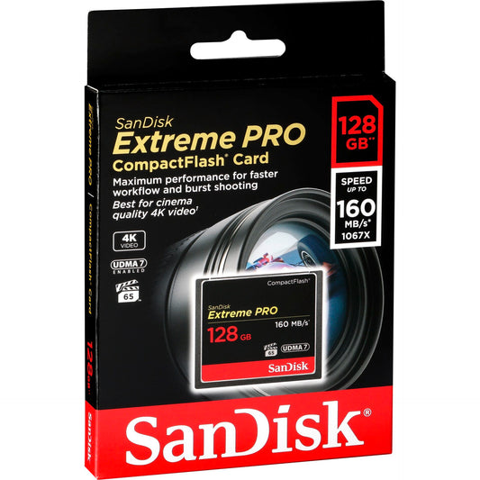SanDisk Extreme Pro CF     128GB 160MB/s         SDCFXPS-128G-X46