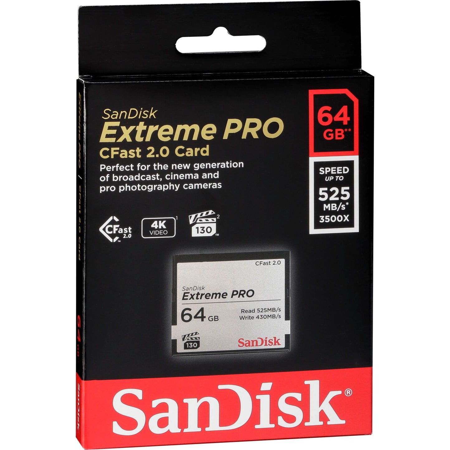 SanDisk CFAST 2.0 VPG130    64GB Extreme Pro     SDCFSP-064G-G46D