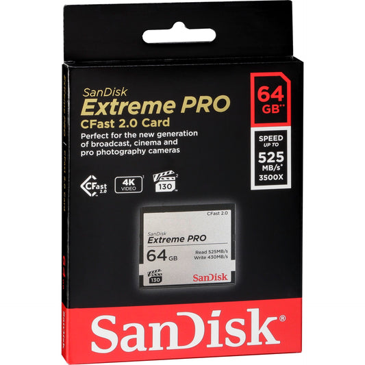 SanDisk CFAST 2.0 VPG130    64GB Extreme Pro     SDCFSP-064G-G46D