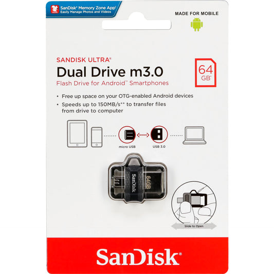 SanDisk Ultra Dual Drive    64GB m3.0 grey&silver  SDDD3-064G-G46
