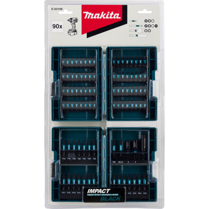 Makita E-03109 Impact Black Bit-Set 90-pcs.