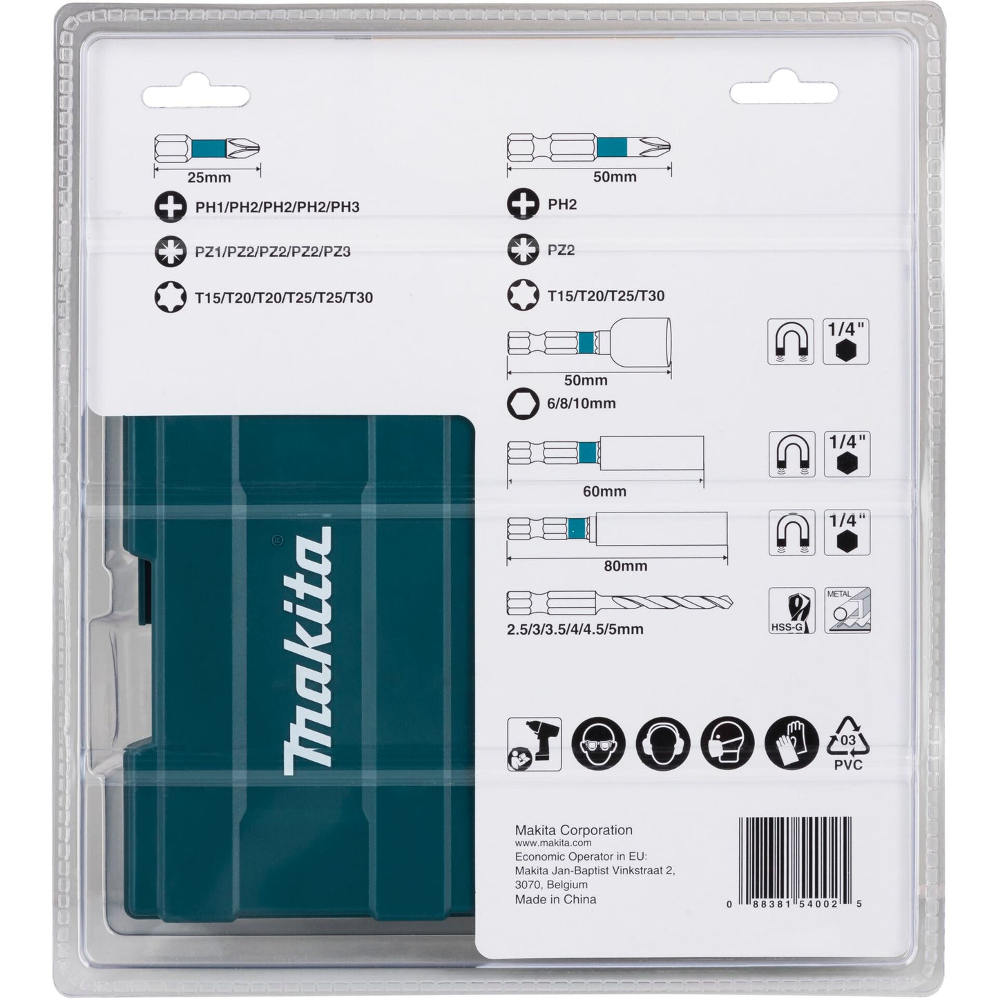 Makita B-66896 Impact Black Drill Bit Set