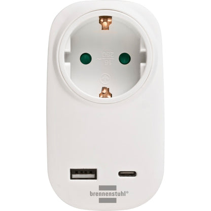 Brennenstuhl Socket Adapter with USB Power Delivery USB A/ Type C