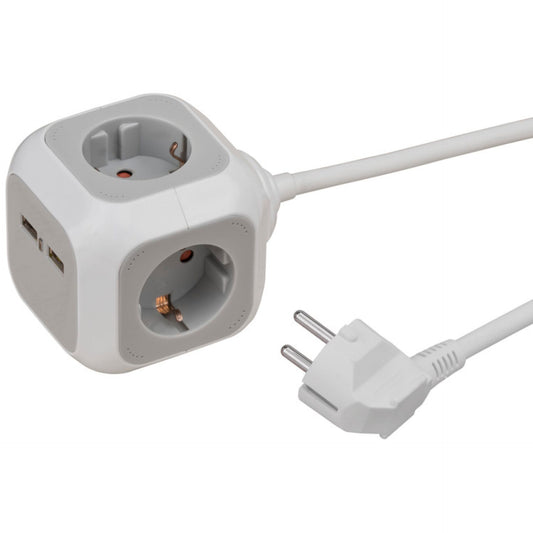 Brennenstuhl USB-Charger 4-fold Socket Cube