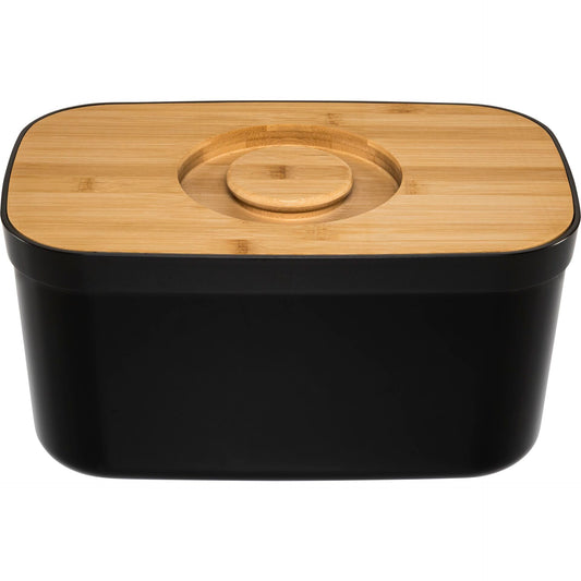 Joseph Joseph Bread Bin with Bamboo Lid black