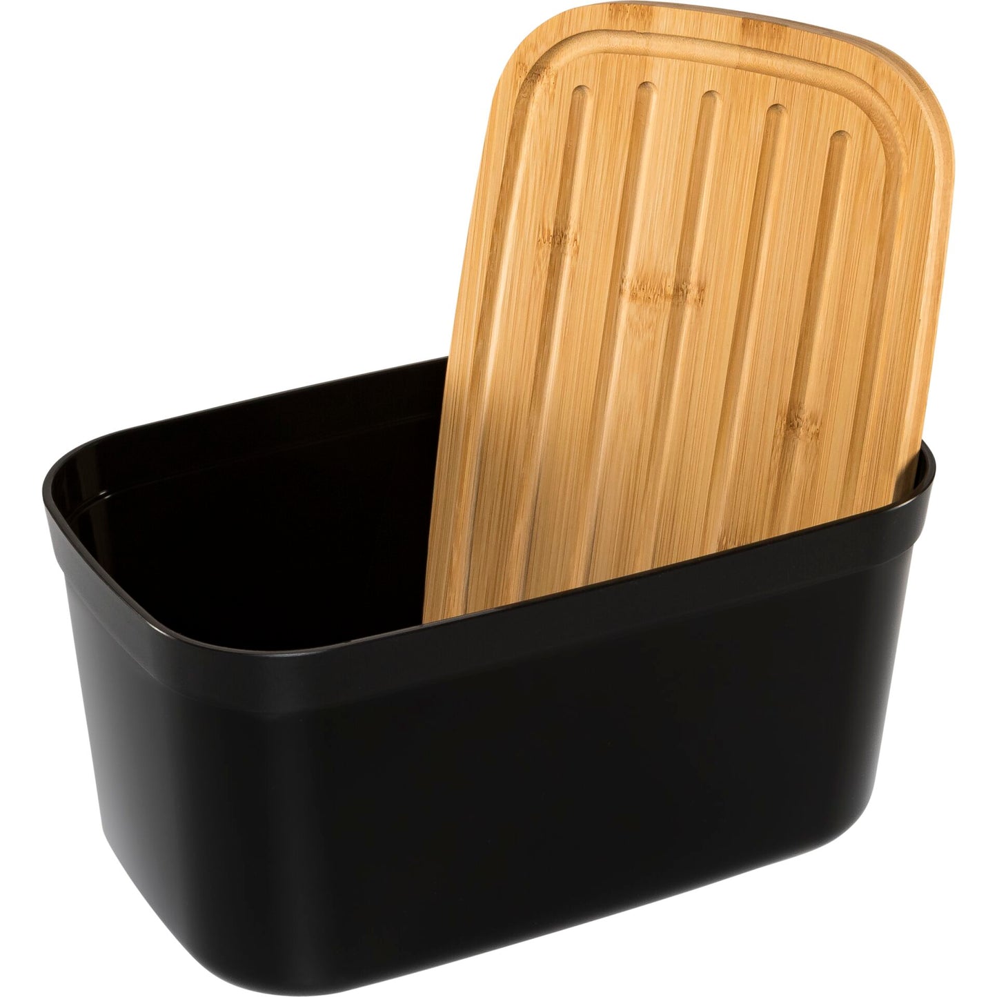Joseph Joseph Bread Bin with Bamboo Lid black