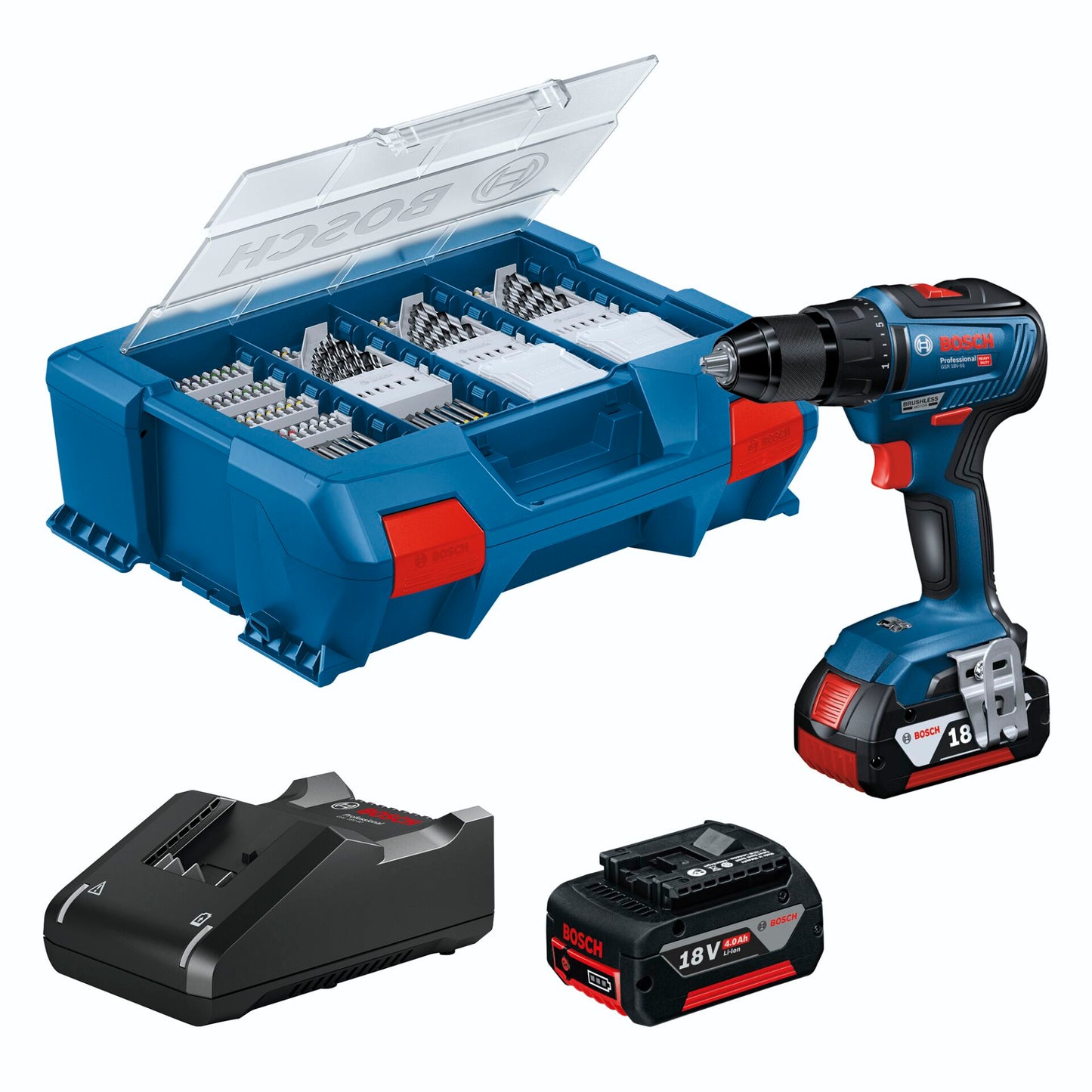 Bosch GSR 18V-55 Professional Pick&Click incl. Accessory Kit