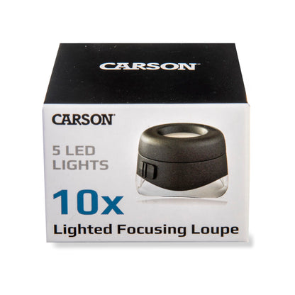 Carson LH-50 VersalLoupe LED 10x Focusable Magnifier
