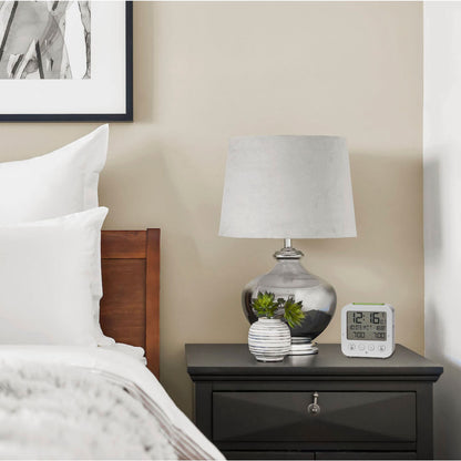 TFA 60.2528.02 Bingo white Digital RC Alarm Clock w. Temper