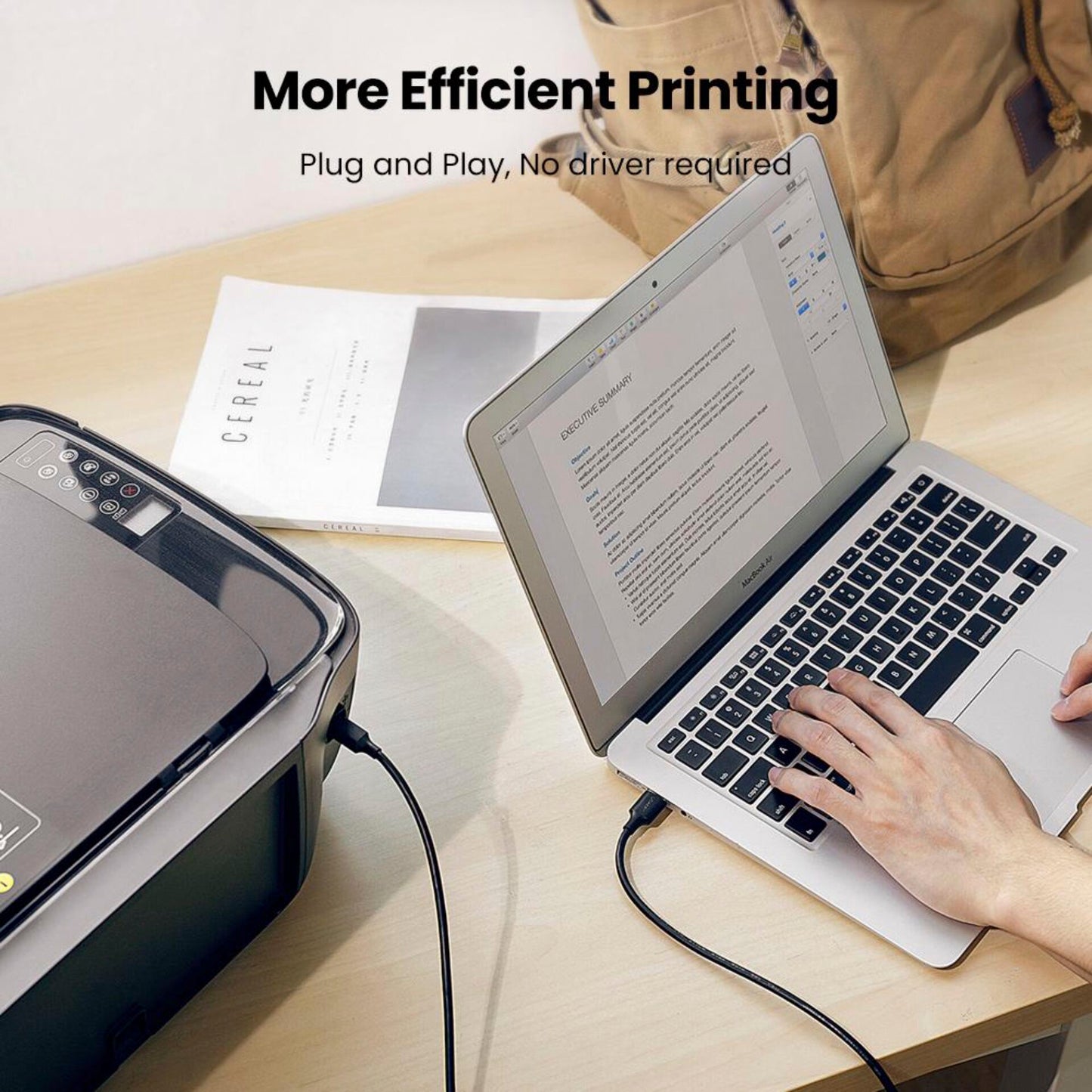 UGREEN USB-A To BM Print Cable 1,5m